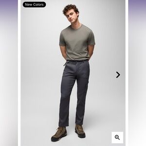 PrAna Stretch Zion Slim Straight Pant Men's 30x30 Gray